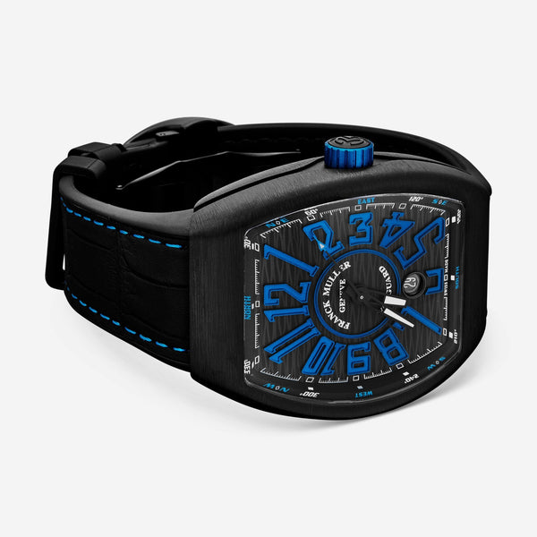 Franck Muller Vanguard Black Dial Automatic Men's Watch 45SCBLKBLKBLU - THE SOLIST - Franck Muller