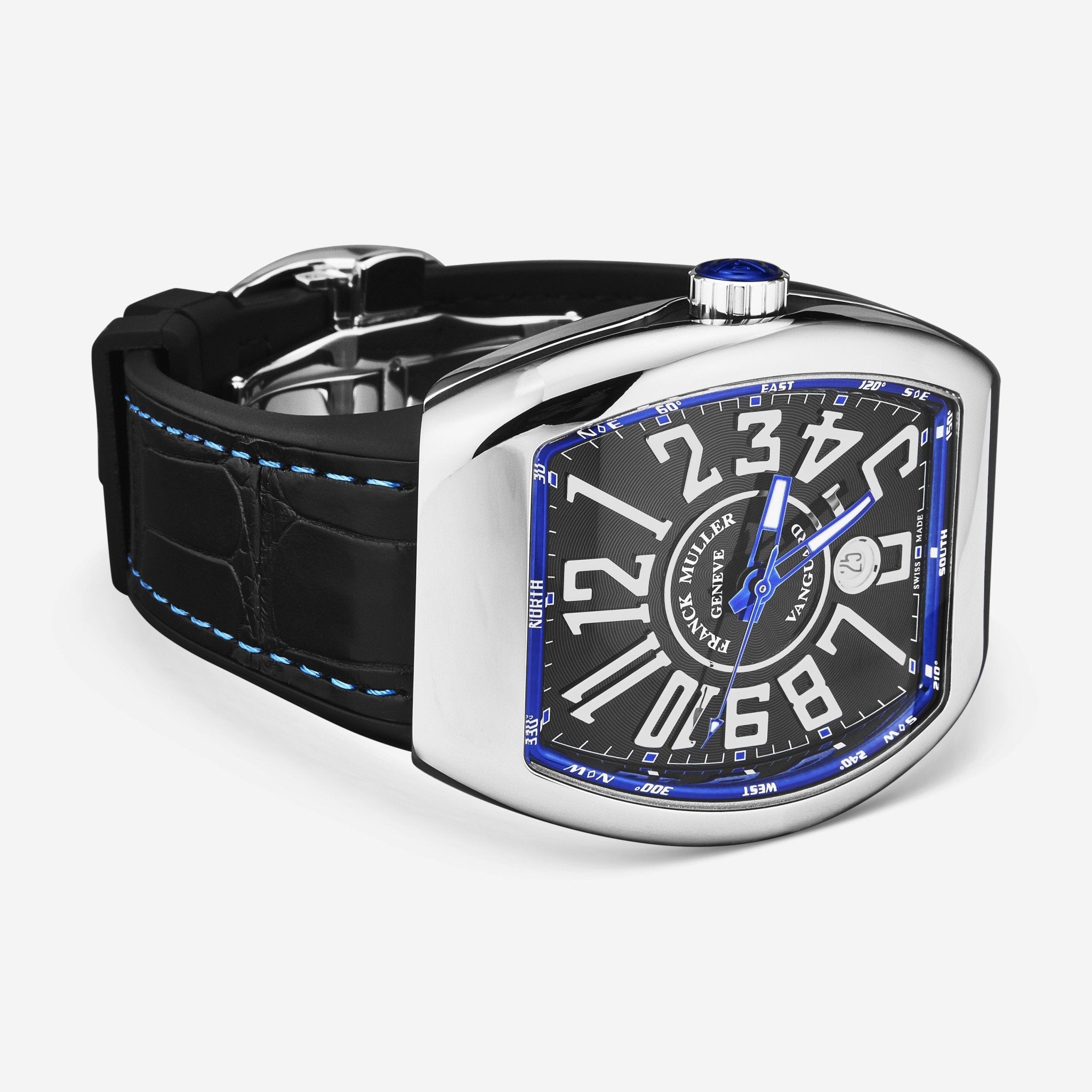 Franck Muller Vanguard Black Dial Automatic Men's Watch 45SCBLKBLUCNCPT - THE SOLIST - Franck Muller