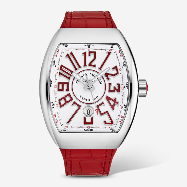 Franck Muller Vanguard White Dial Automatic Men's Watch 45SCWHTWHTRED - THE SOLIST - Franck Muller