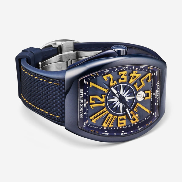 Franck Muller Vanguard Yacht Blue Dial Automatic Men's Watch 45SCYACHTBLUYEL - THE SOLIST - Franck Muller