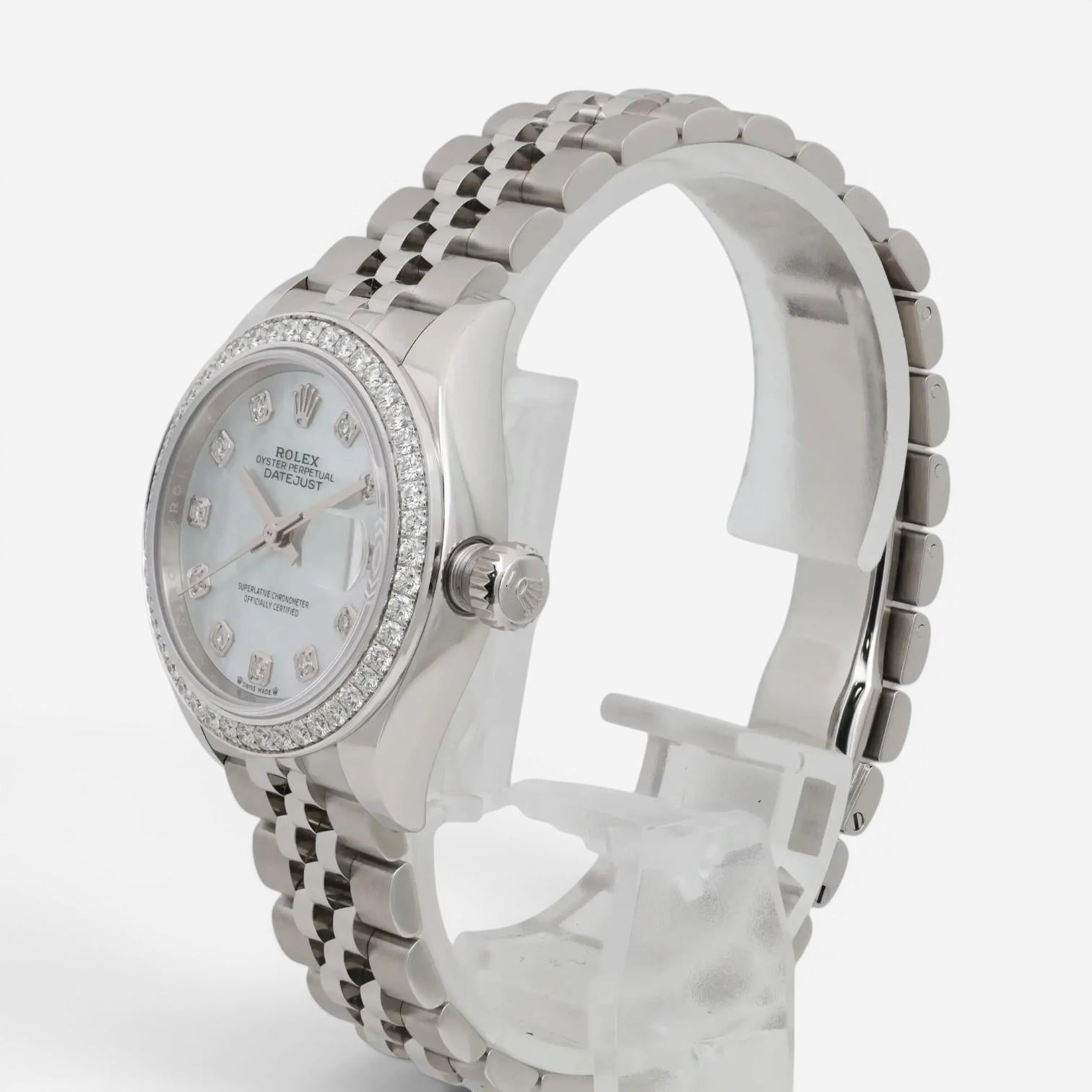 Rolex Datejust Stainless Steel Diamond Automatic Ladies Watch 279384RBR