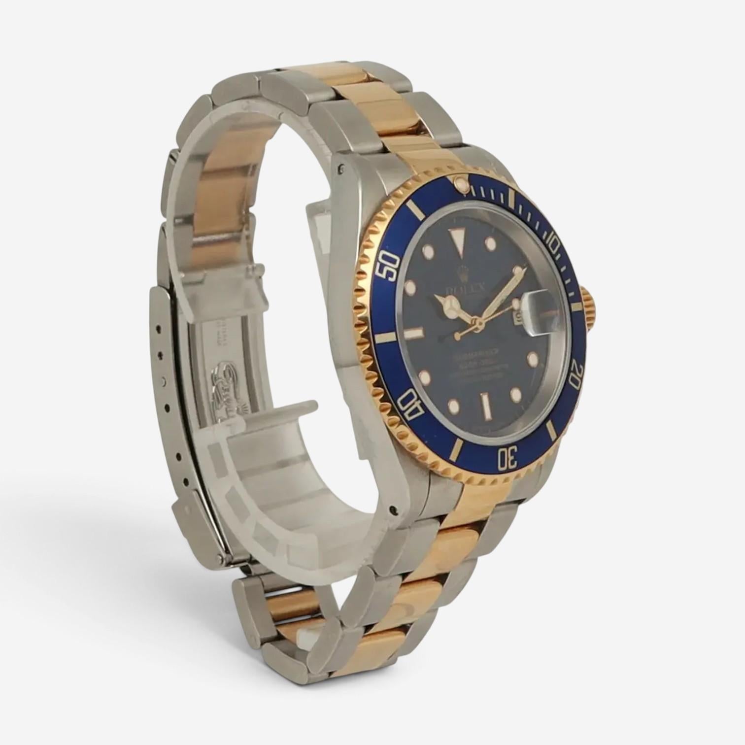 Rolex Submariner Stainless Steel & 18K Yellow Gold Automatic Men's Watch 16613