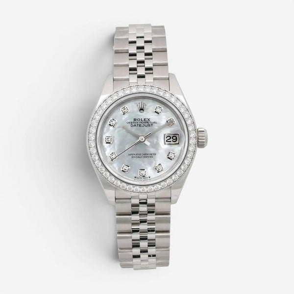 Rolex Datejust Stainless Steel Diamond Automatic Ladies Watch 279384RBR