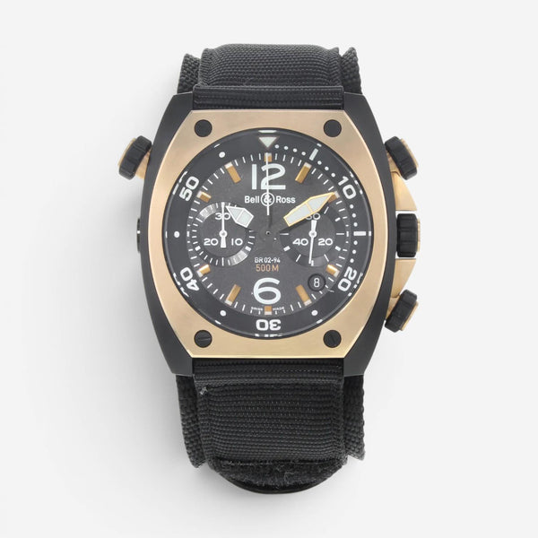 Bell & Ross Marine PVD Stainless Steel Automatic Men's Watch BR02-CHR-BICOLOR