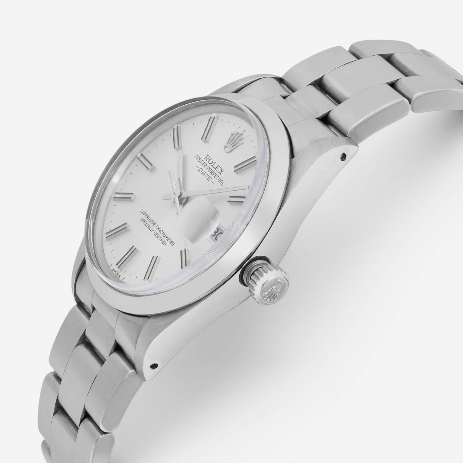 Rolex Oyster Perpetual Date Stainless Steel Automatic Unisex Watch 15000