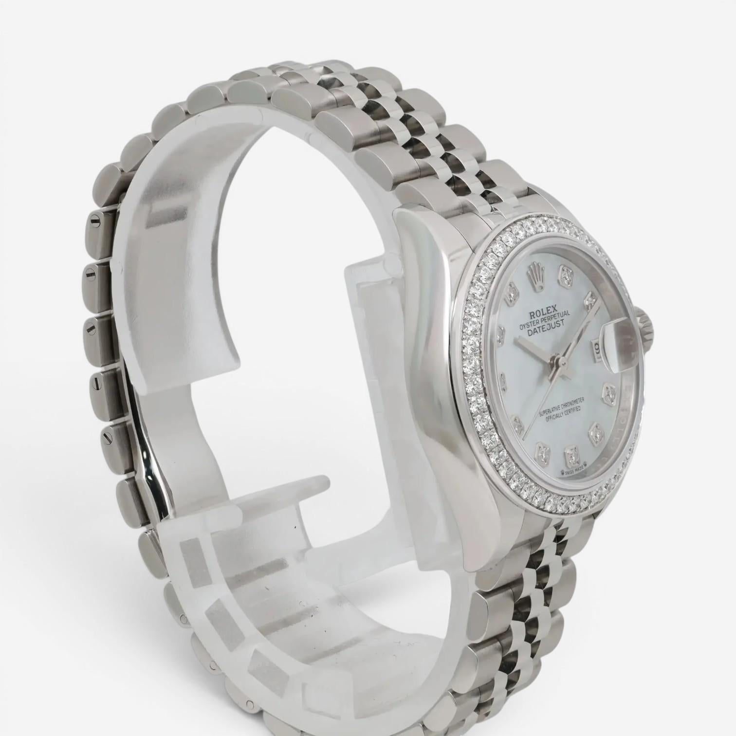 Rolex Datejust Stainless Steel Diamond Automatic Ladies Watch 279384RBR