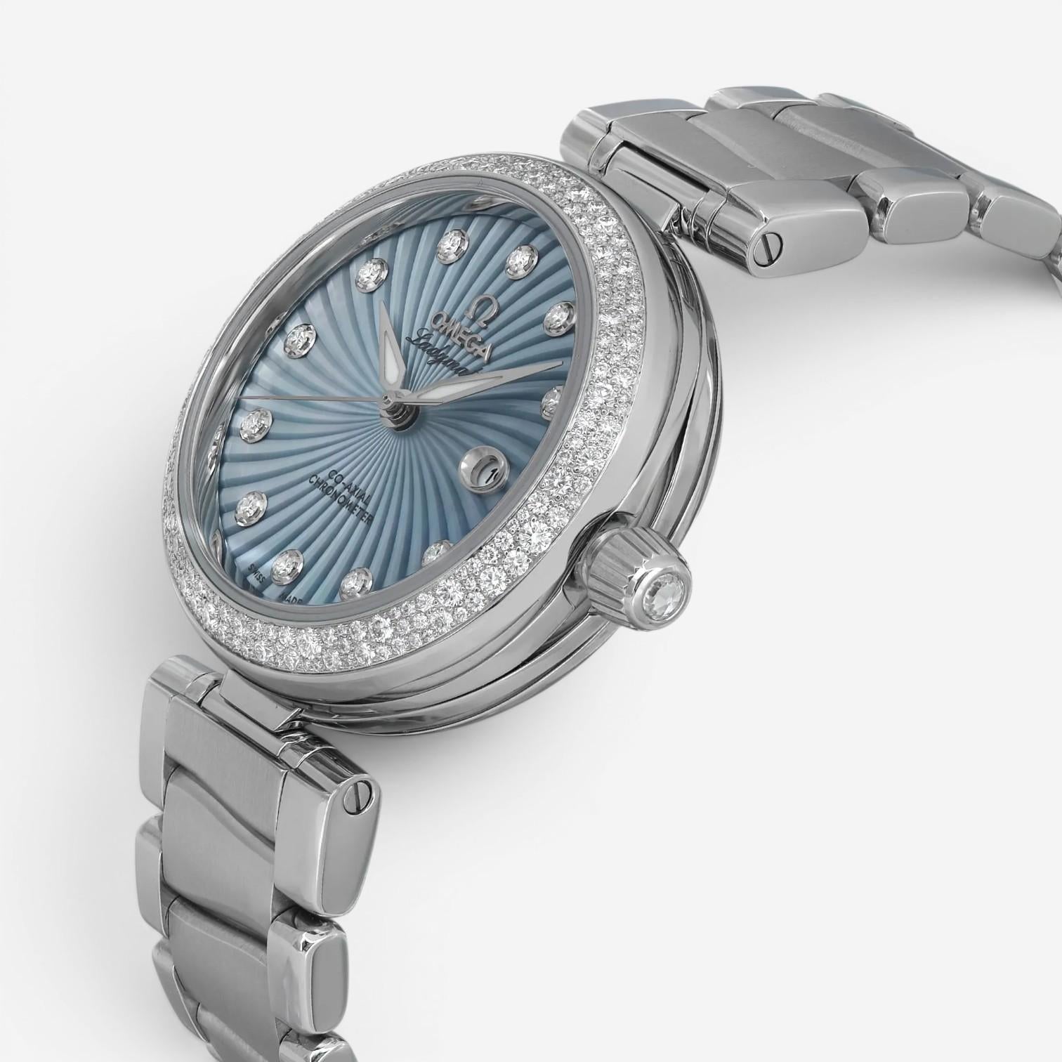 Omega De Ville Ladymatic Diamond Stainless Steel Automatic Ladies Watch 425.35.3
