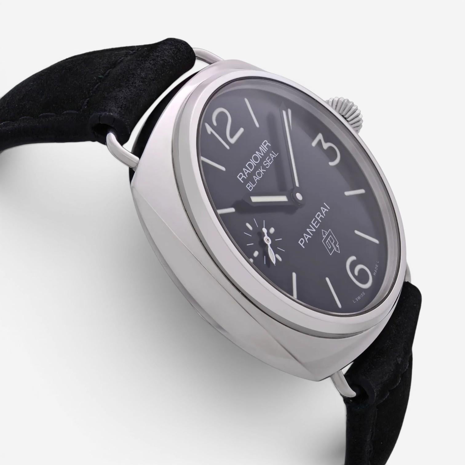 Panerai Radiomir Black Seal Stainless Steel Manual Wind Men's Watch PAM00380