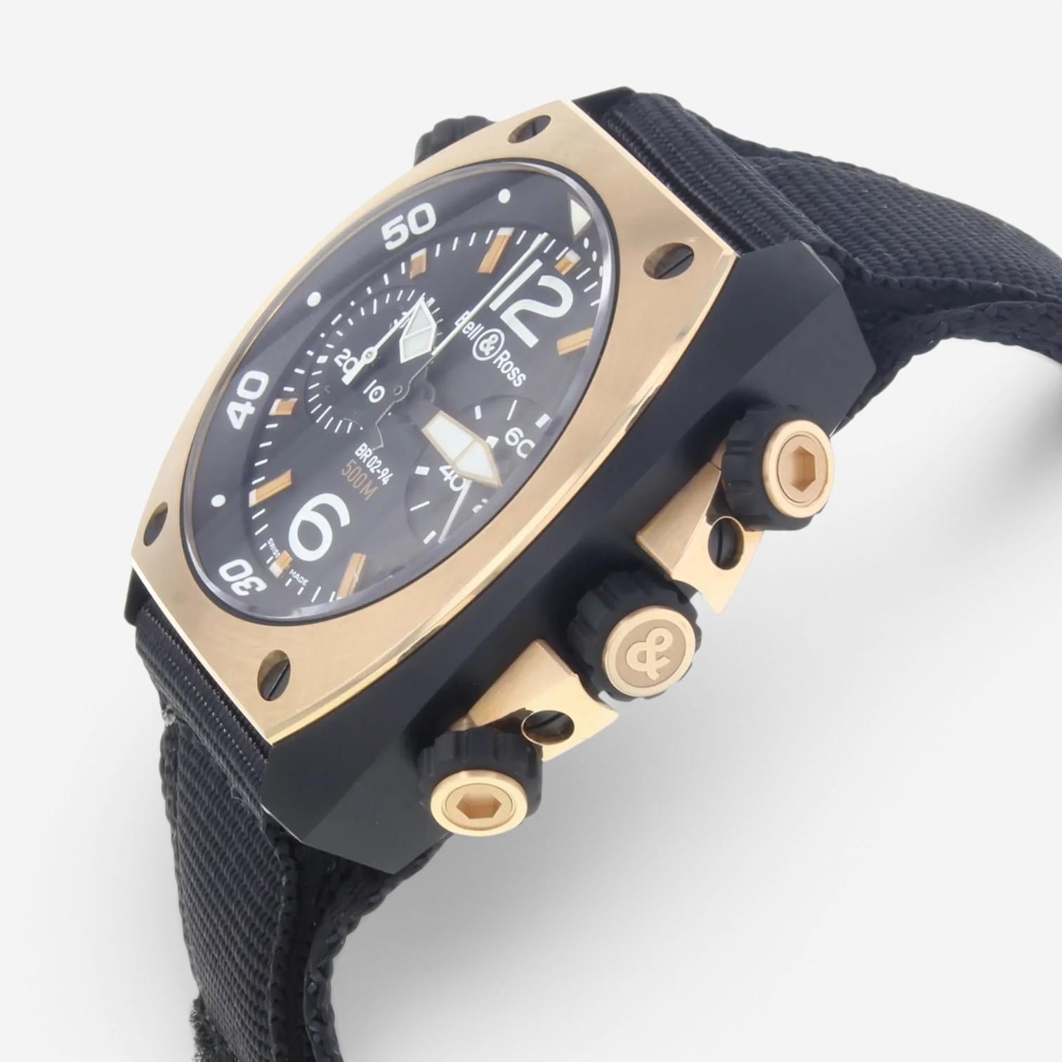 Bell & Ross Marine PVD Stainless Steel Automatic Men's Watch BR02-CHR-BICOLOR