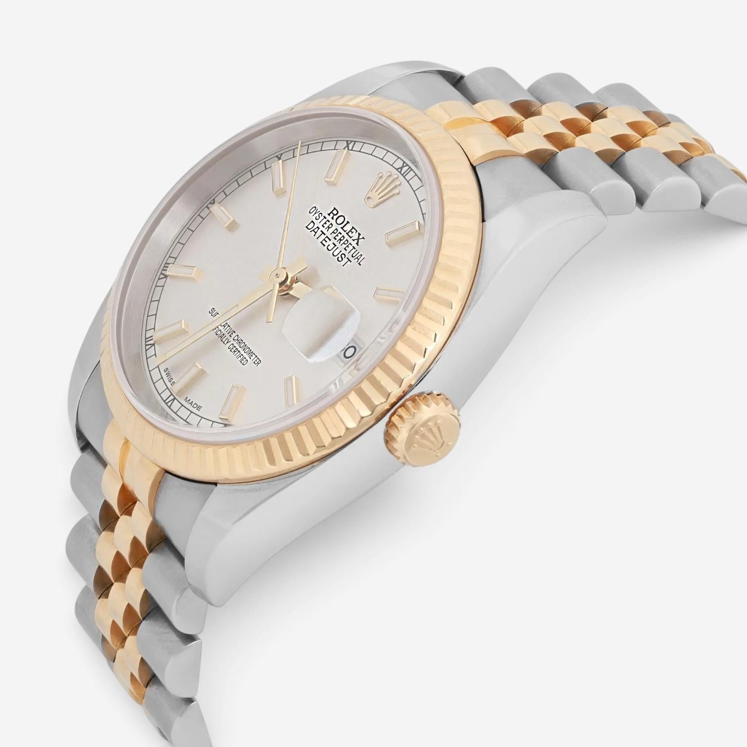 Rolex Datejust 36mm Stainless Steel Automatic Unisex Watch 116233