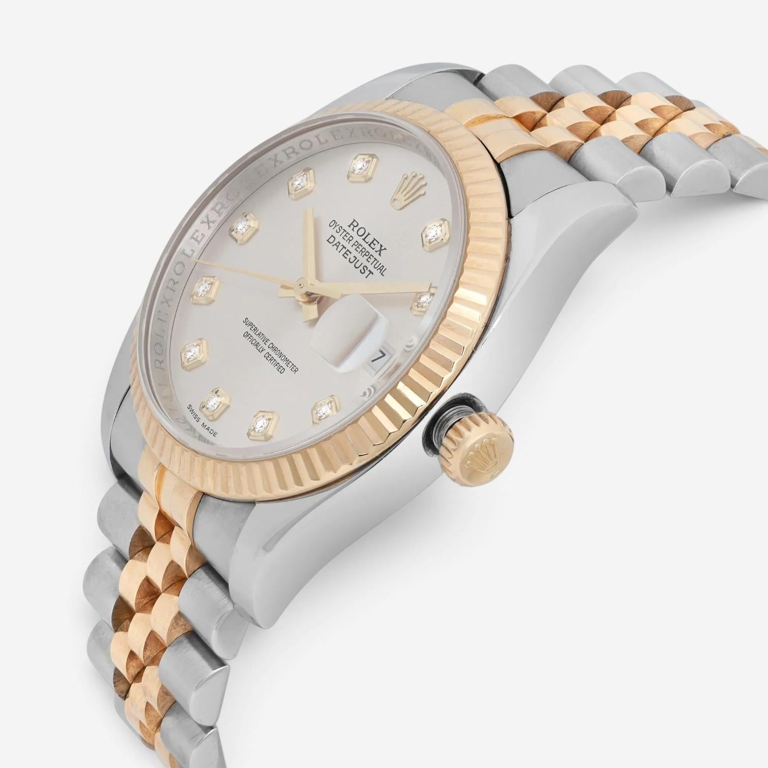 Rolex Datejust 18K Yellow Gold & Stainless Steel Automatic Men's Watch 116233