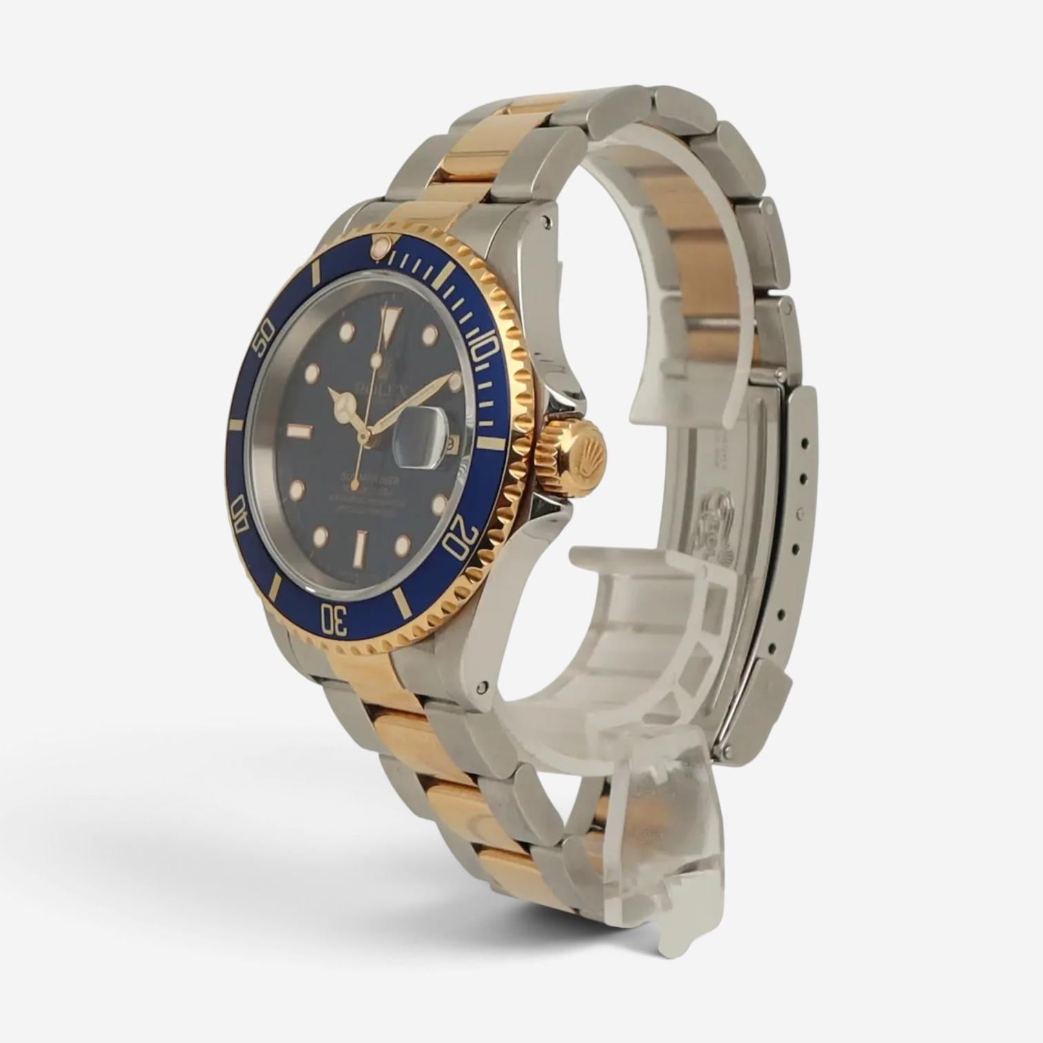 Rolex Submariner Stainless Steel & 18K Yellow Gold Automatic Men's Watch 16613