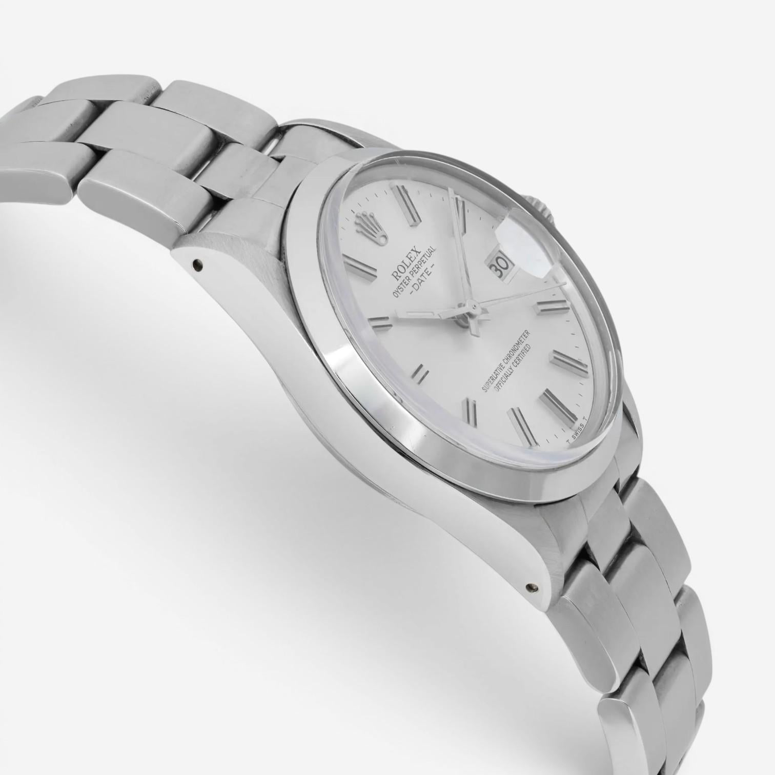 Rolex Oyster Perpetual Date Stainless Steel Automatic Unisex Watch 15000