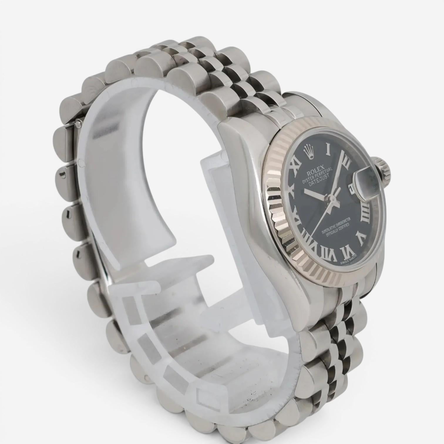 Rolex Lady-Datejust 18K White Gold & Stainless Steel Automatic Watch 179174-0013