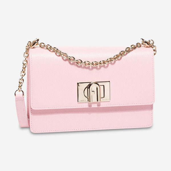 Furla 1972 Women's Rosa Chiaro Leather Mini Crossbody Bag - THE SOLIST - FURLA