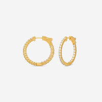 Ina Mar 14K Yellow Gold Diamond Round Hoop Earrings E1139B-FY-200F - THE SOLIST