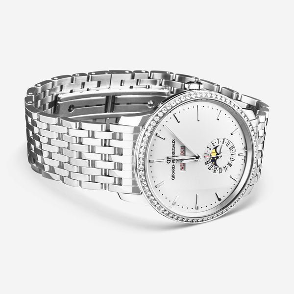 Girard - Perregaux 1966 Full Calendar Diamond Stainless Steel Automatic Ladies Watch 49535D11A131 - 11A - THE SOLIST - Girard - Perregaux