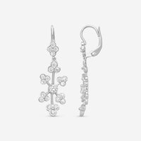 Suna Platinum Diamond Lace Drop Earrings E2401P-LB