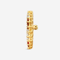 Suna 18K Yellow Gold Ruby & Diamond Circle Pin P7343RY