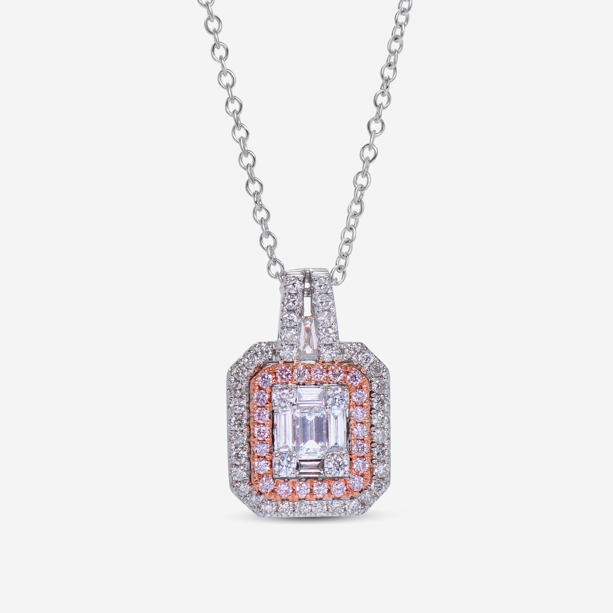 Gregg Ruth 14K Gold, White Diamond 0.51ct. tw. and Pink Diamond Pendant Necklace 45699 - THE SOLIST - Gregg Ruth