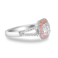 Gregg Ruth 14K Gold, White Diamond 0.80ct. tw. and Pink Diamond Engagement Ring Sz. 6.75 45164 - THE SOLIST - Gregg Ruth