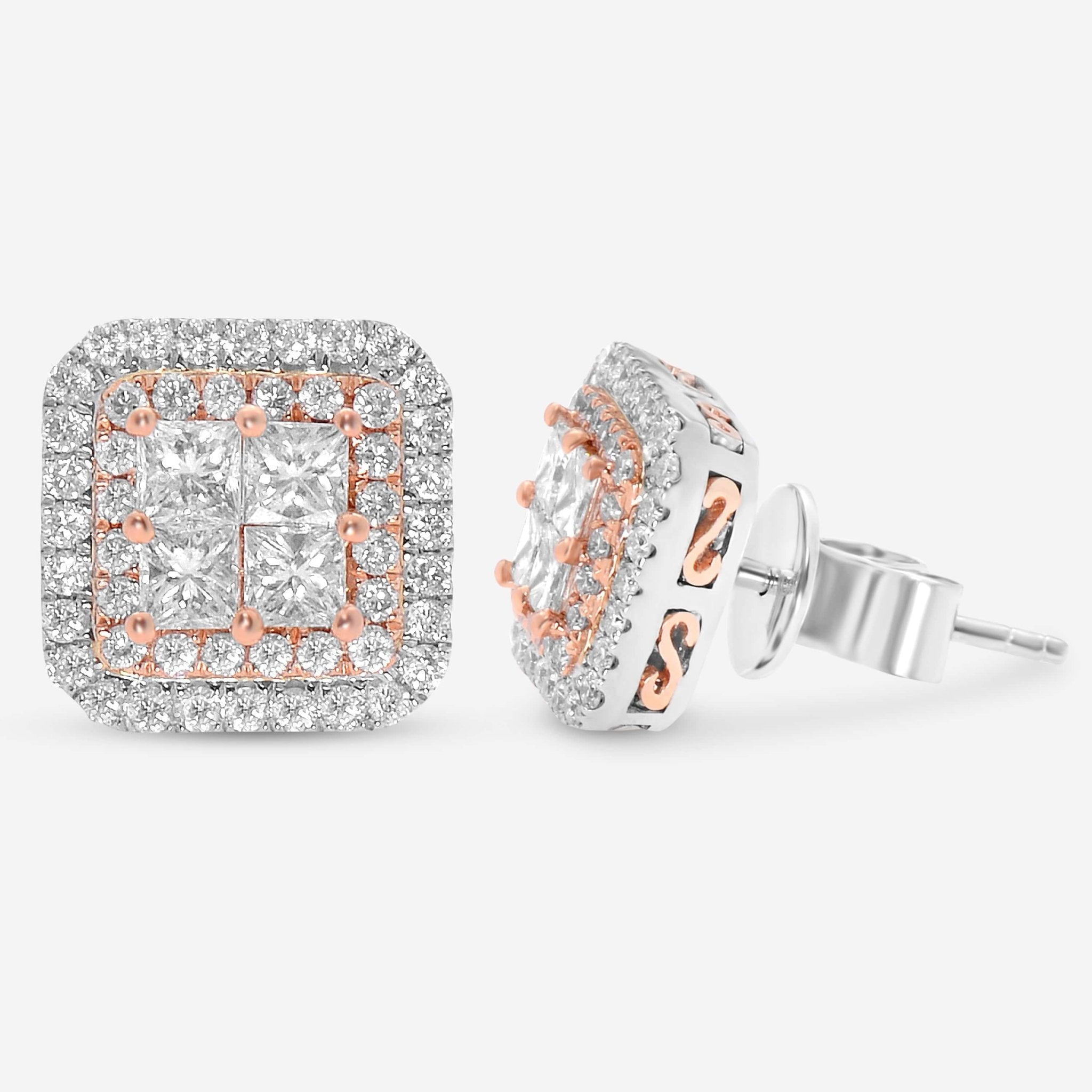 Gregg Ruth 14K Gold, White Diamond and Fancy Pink Diamond Stud Earrings 50112 - THE SOLIST - Gregg Ruth