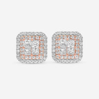 Gregg Ruth 14K Gold, White Diamond and Fancy Pink Diamond Stud Earrings 50112 - THE SOLIST - Gregg Ruth