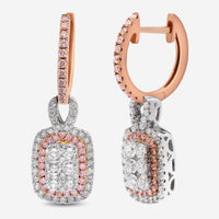 Gregg Ruth 14K White and Rose Gold, White Diamond and Fancy Pink Diamond Drop Earrings - THE SOLIST - Gregg Ruth