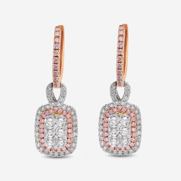Gregg Ruth 14K White & Rose Gold Diamond Drop Earrings 45192 - THE SOLIST