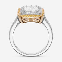 Gregg Ruth 14K White and Yellow Gold, White Diamond 1.15ct. tw. and Fancy Yellow Diamond Engagement Ring - THE SOLIST - Gregg Ruth