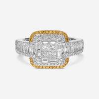 Gregg Ruth 18K White Gold Fancy Diamond 1.45ct. Engagement Ring Sz. 6.5 50098 - THE SOLIST