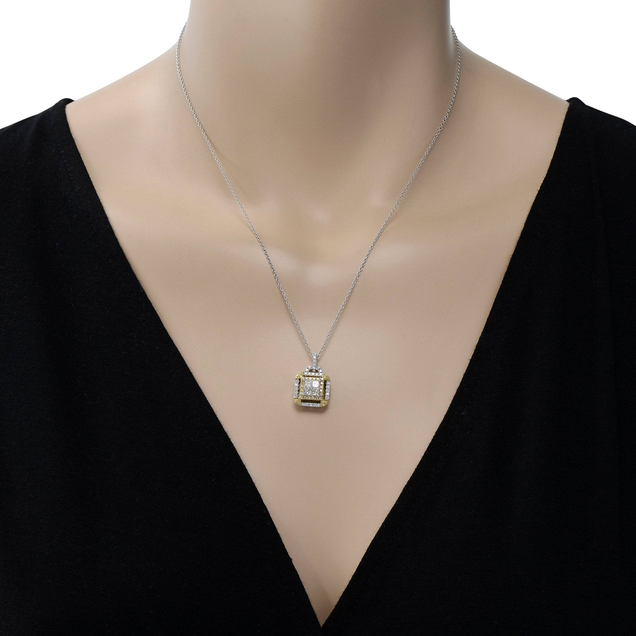 Gregg Ruth 18K Gold, White Diamond 0.70ct. tw. and Fancy Yellow Diamond Pendant Necklace 56984 - THE SOLIST - Gregg Ruth