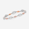 Gregg Ruth 18K White and Rose Gold, Diamond 4.02ct. tw. Diamond and Fancy Pink Diamond Tennis Bracelet 050113 - GCR/000849 - THE SOLIST - Gregg Ruth