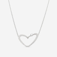 Gubelin 18K White Gold Diamond Heart Collier Pendant 42A - 1154 - THE SOLIST - Gubelin