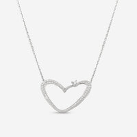 Gübelin 18K White Gold Diamond Heart Collier Pendant Necklace 42A - 1154 - THE SOLIST - Gübelin