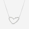 Gubelin 18K White Gold Diamond Heart Collier Pendant Necklace 42A - 1154 - THE SOLIST - Gubelin