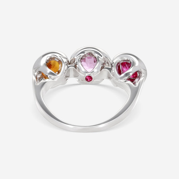 Gubelin 18K White Gold Multi - Gemstone & Diamond Ring 57A - 1774.1 - THE SOLIST - Gubelin