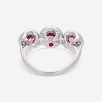 Gübelin 18K White Gold Pink Spinel & Diamond Ring 57A-1774
