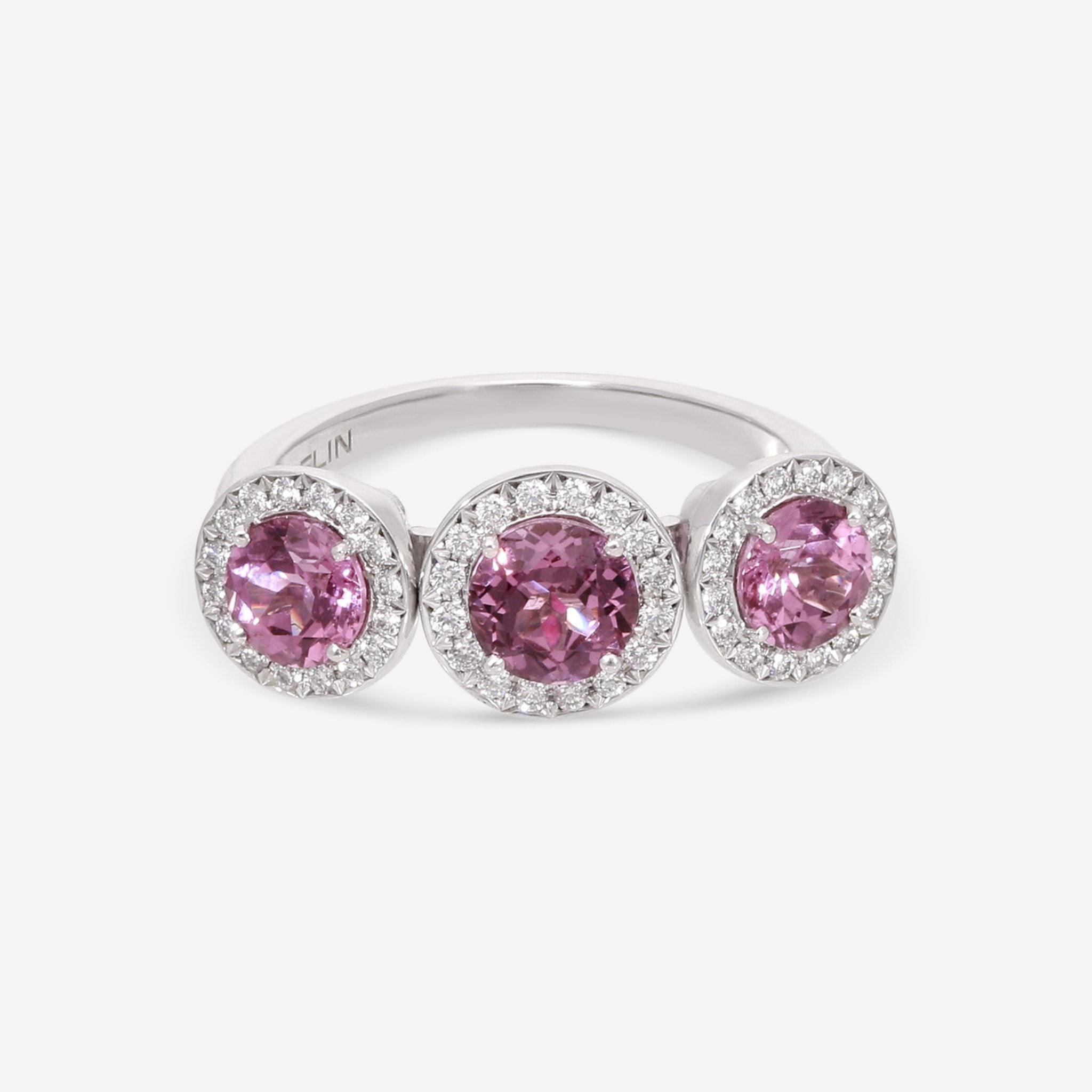 Gübelin 18K White Gold Pink Spinel & Diamond Ring Sz. 5.5 57A - 1774 - THE SOLIST - Gübelin