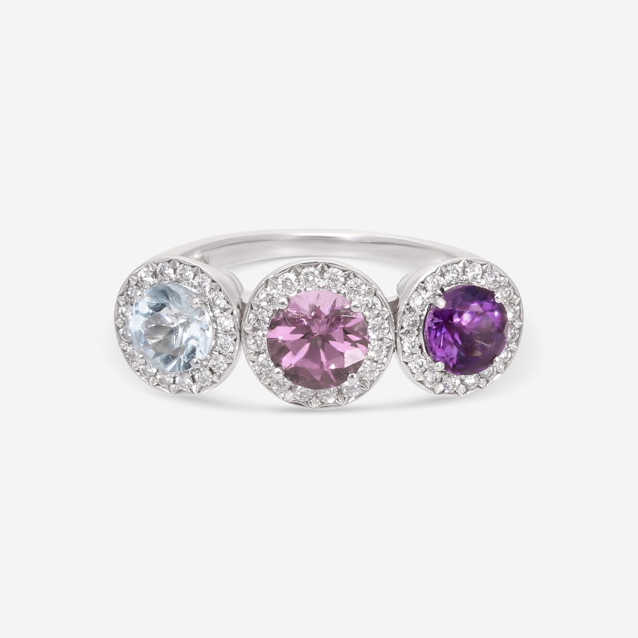 Gübelin 18K White Gold Pink Spinel & Diamond Ring Sz. 5.5 57A - 1774 - THE SOLIST - Gübelin