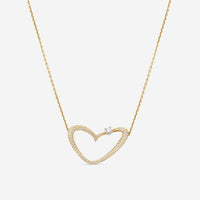 Gubelin 18K Yellow Gold Diamond Heart Collier Pendant 42C - 1154 - THE SOLIST - Gubelin