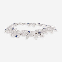 Gübelin Belize 18K White Gold Sapphire & Diamond Bracelet 40A - 0549 - THE SOLIST - Gübelin