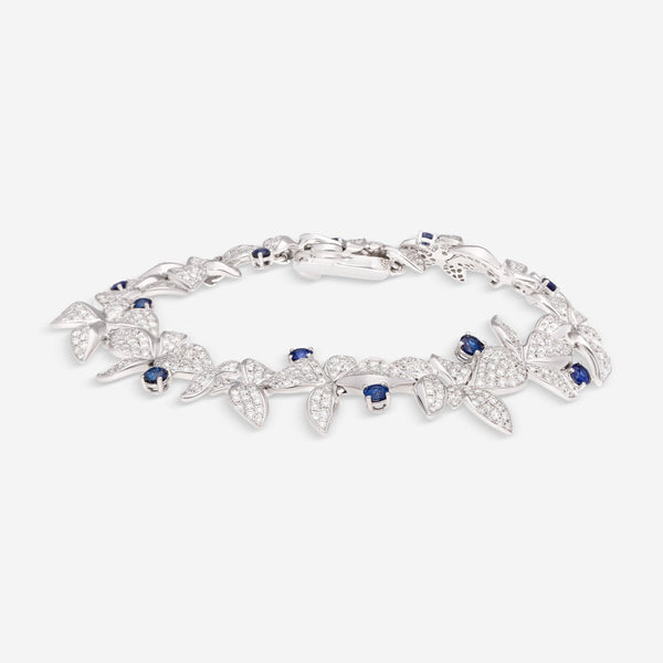 Gübelin Belize 18K White Gold Sapphire & Diamond Bracelet 40A-0549 - THE SOLIST