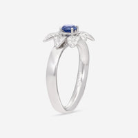 Gübelin Belize 18K White Gold Sapphire & Diamond Ring Sz. 7 52A - 1790 - THE SOLIST - Gübelin