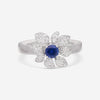 Gübelin Belize 18K White Gold Sapphire & Diamond Ring Sz. 7 52A - 1790 - THE SOLIST - Gübelin