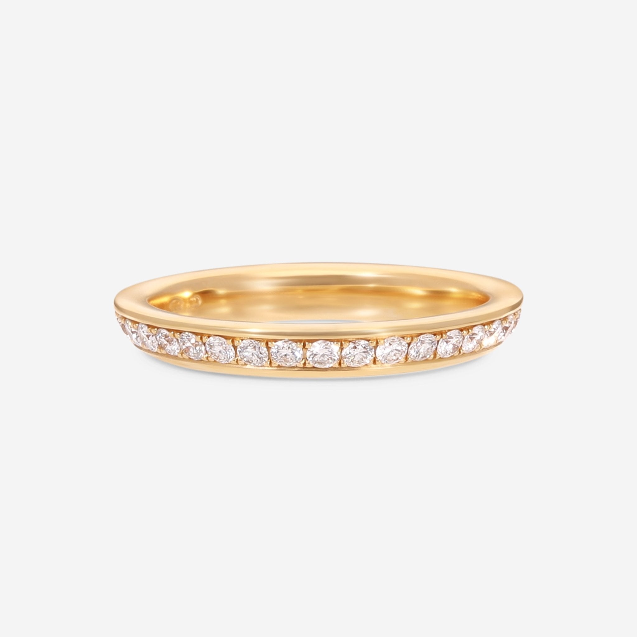 Gübelin Classics 18K Yellow Gold & Diamond Wedding Ring Sz. 5.5 47C - 0150 - THE SOLIST - Gübelin