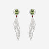 Gubelin Feather 18K White Gold Sapphire & Diamond Feather Drop Earrings 44A - 1459.3 - THE SOLIST - Gubelin