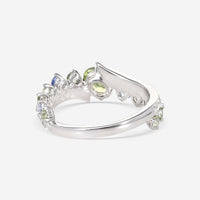 Gubelin Feather 18K White Gold Sapphire & Diamond Ring 52A - 1938.3 - THE SOLIST - Gubelin