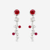 Gubelin Grace of the Sea Anemone 18K White Gold Ruby & Diamond Drop Earrings 44A - 1324 - THE SOLIST - Gubelin