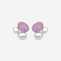 Gubelin Madagascar 18K White & Rose Gold Pink Sapphire Clip Earrings 44K - 1233.8 - THE SOLIST - Gubelin